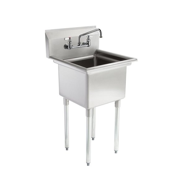 Amgood Stainless Steel Utility Sink Bowl Size: 18in x 18in NSF SINK 181812 - FAUCET